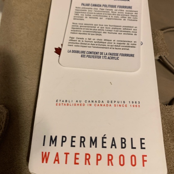 Pajar 🇨🇦 Genuine leather impermeable & waterproof Barb -Boot Taupe boots M 37 - Picture 3 of 9